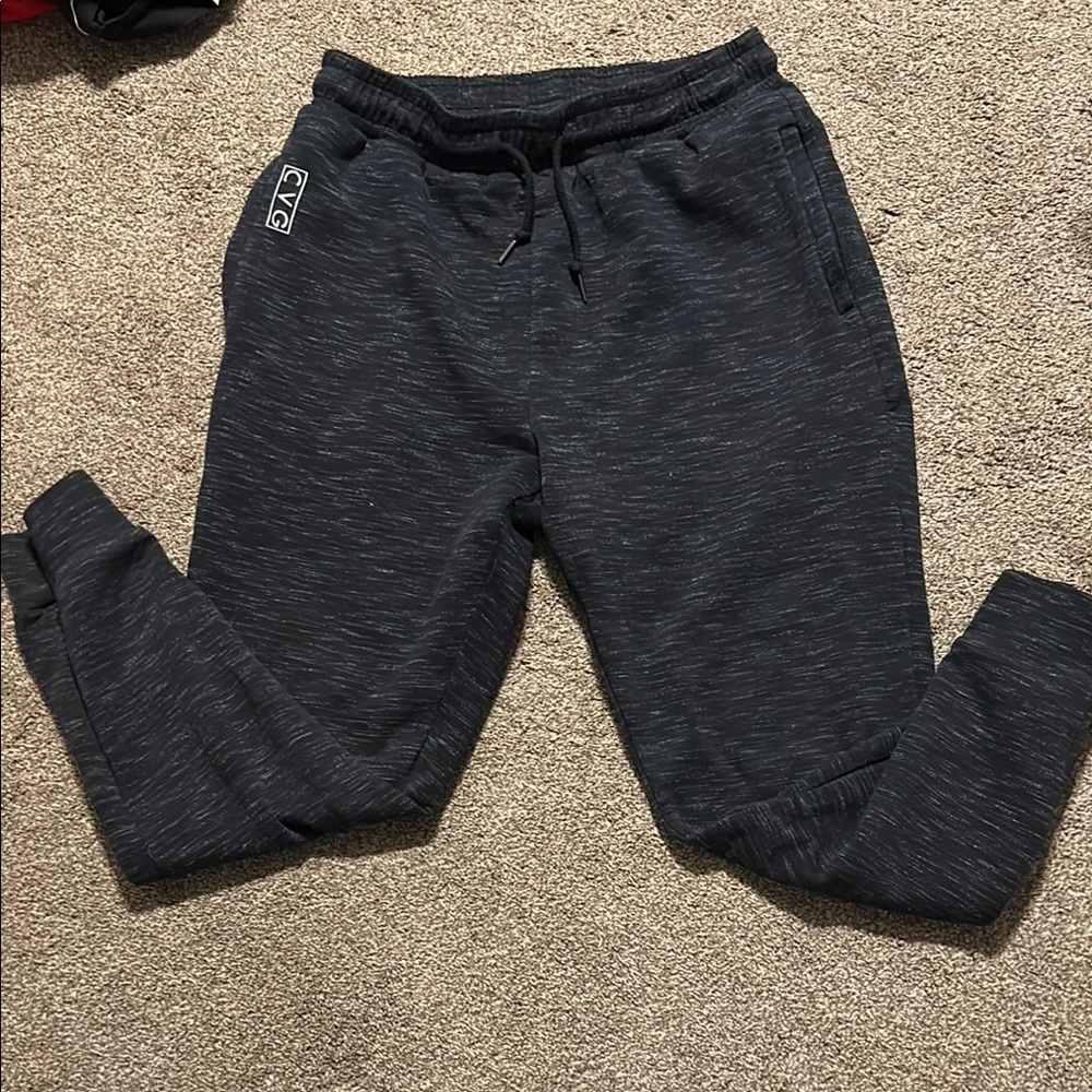 CVG Women’s Heathered Black Jogger Sweatpants VGUC size LARGE